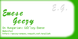 emese geczy business card